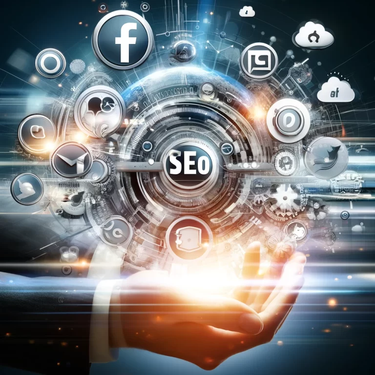 Image représentant le SEO et médias sociaux