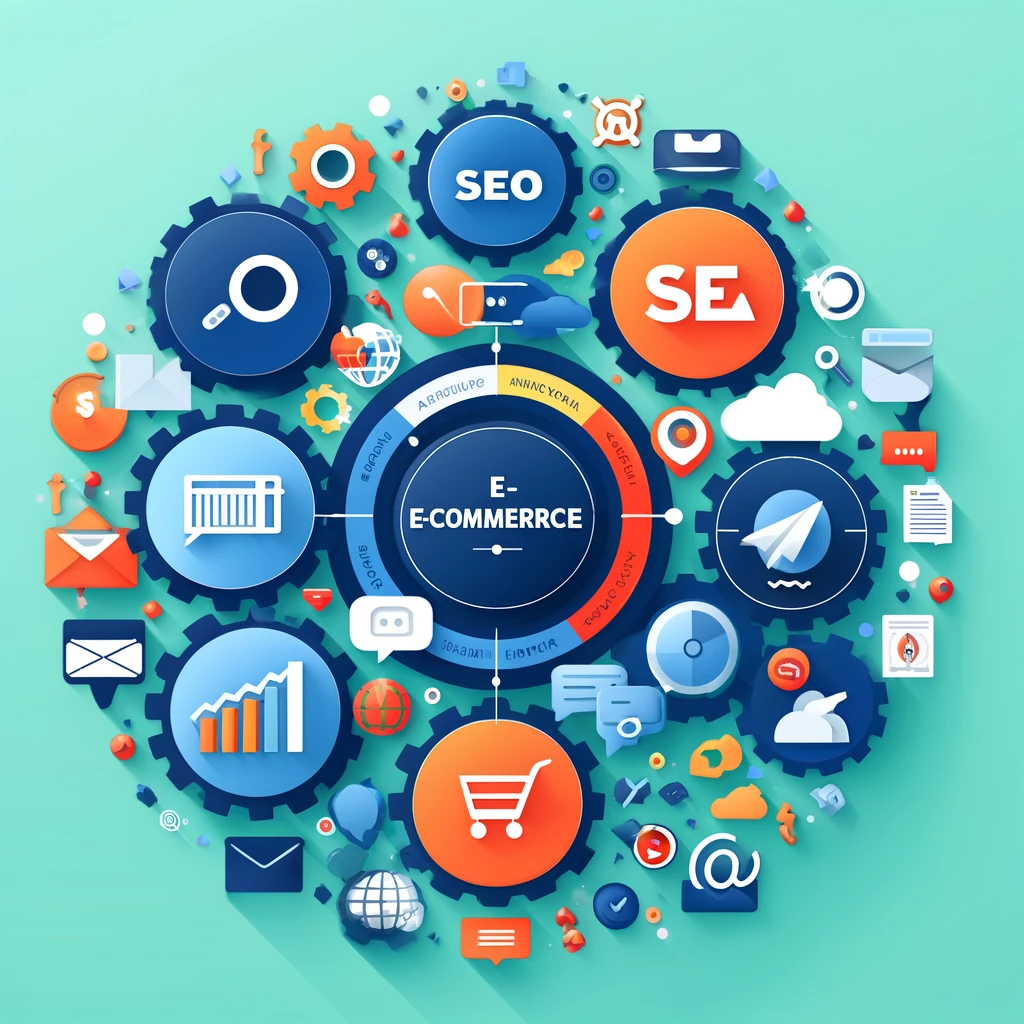 Illustration graphique représentant comment définir ses sources de trafic, incluant le SEO, le SEA, les réseaux sociaux, l'email marketing et le marketing d'affiliation.