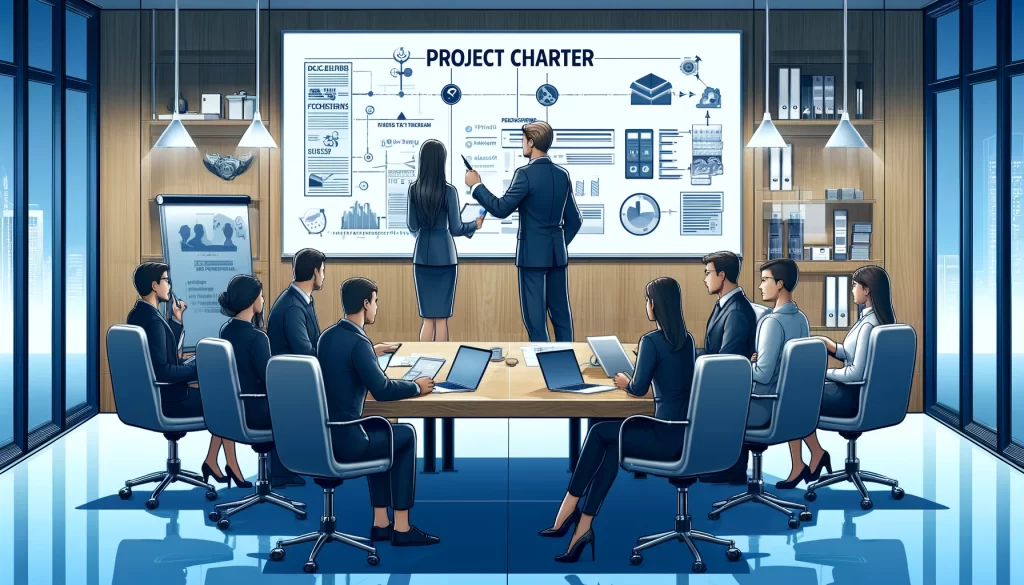 Image représentant une équipe discutant de comment faire un cahier des charges