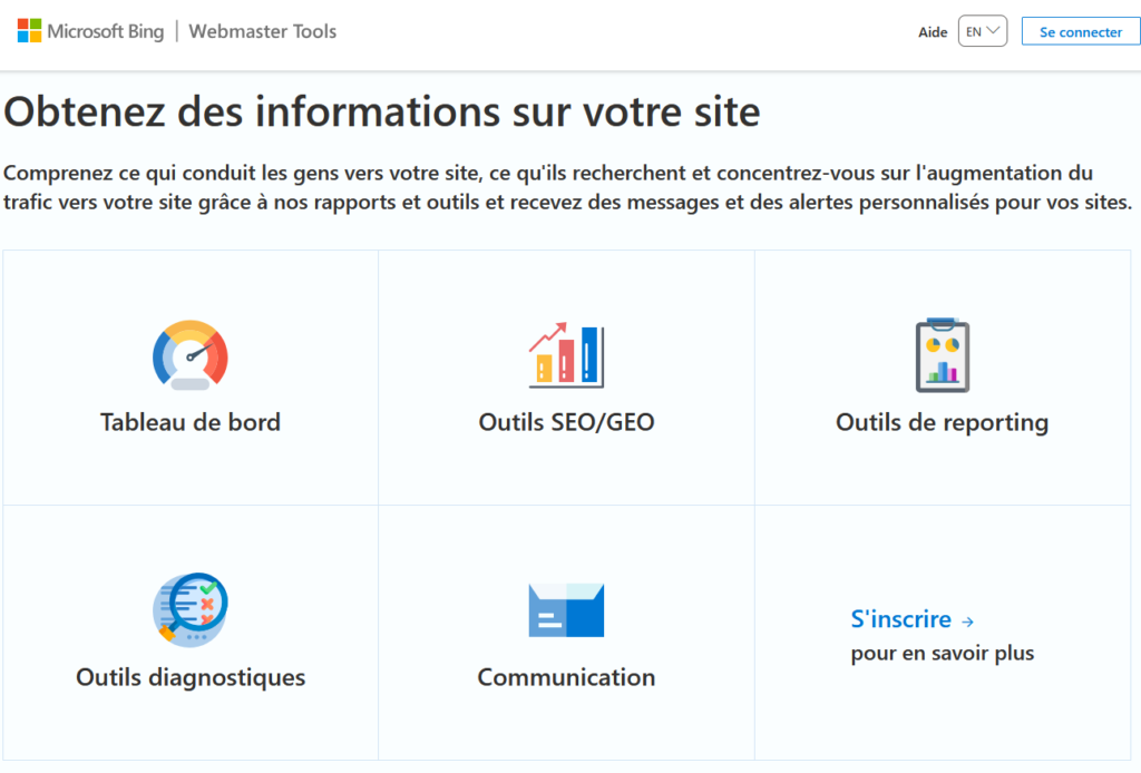 bing webmaster tools