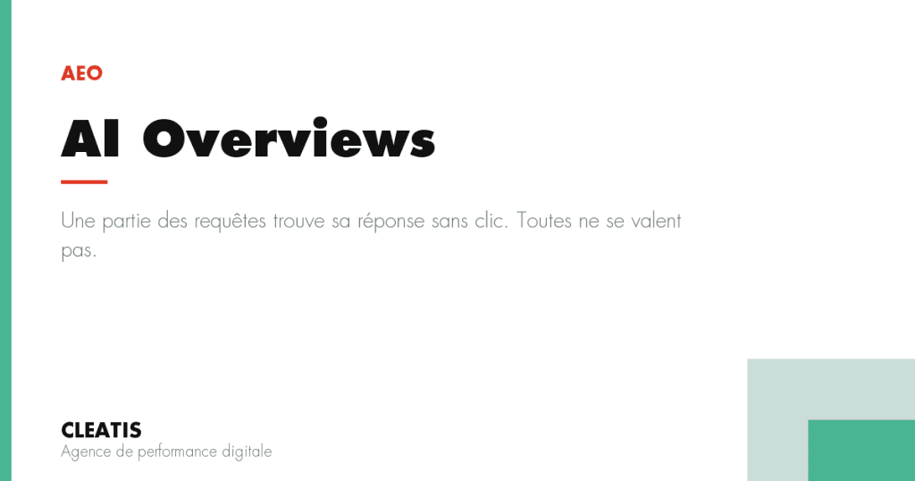Une partie des requêtes trouve sa réponse sans clic. Toutes ne se valent pas.
