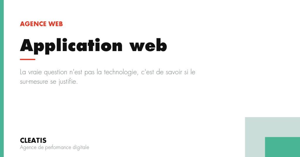 La vraie question n'est pas la technologie, c'est de savoir si le sur-mesure se justifie.