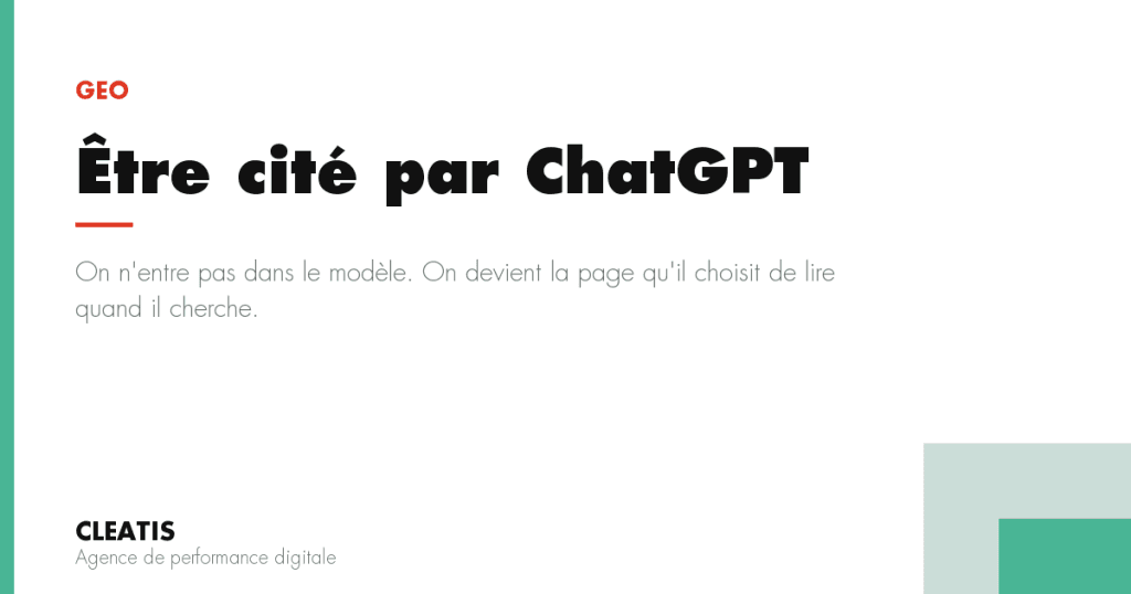 On n'entre pas dans le modèle. On devient la page qu'il choisit de lire quand il cherche.