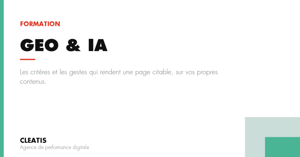 Les critères et les gestes qui rendent une page citable, sur vos propres contenus.