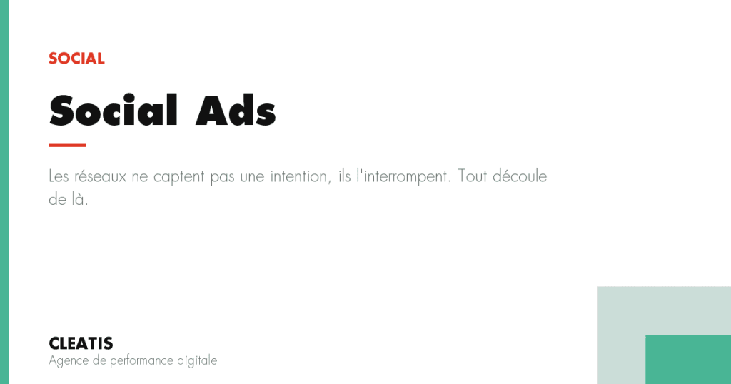 Les réseaux ne captent pas une intention, ils l'interrompent. Tout découle de là.