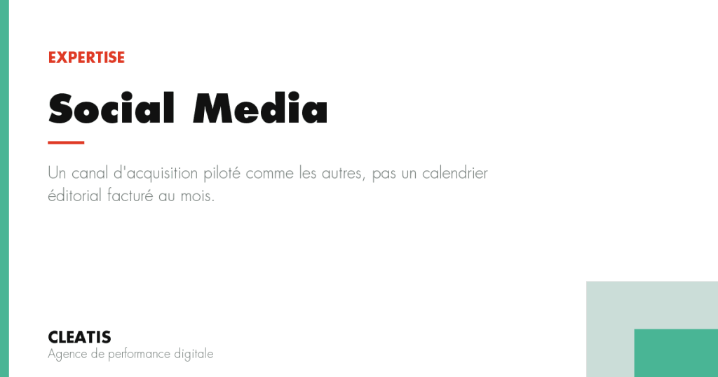 Un canal d'acquisition piloté comme les autres, pas un calendrier éditorial facturé au mois.